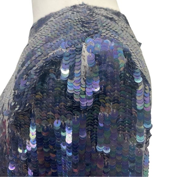 Vintage John Anthony Elegant Blue Sequin Evening Gown - Picture 7 of 15